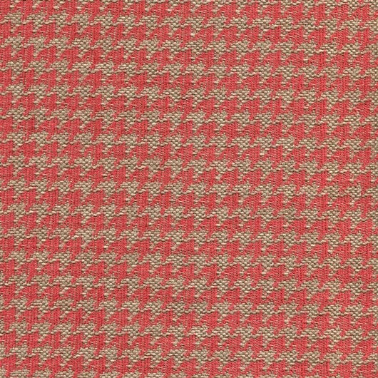 Polsterstoff mit klassischem Pepita-Muster PEP39 beige-rot 