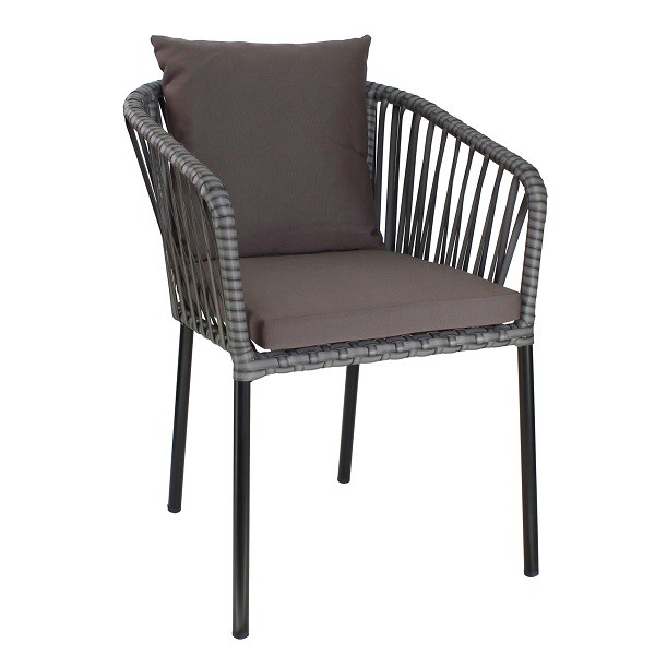 Outdoor-Stuhl MERKUR mit Sitz- und Rückenkissen 