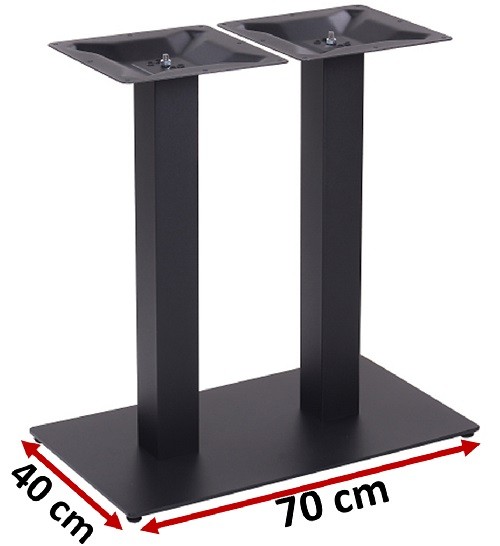Doppelsäulen-Tischgestell NIZZA DUO - pulverbeschichtet in schwarz