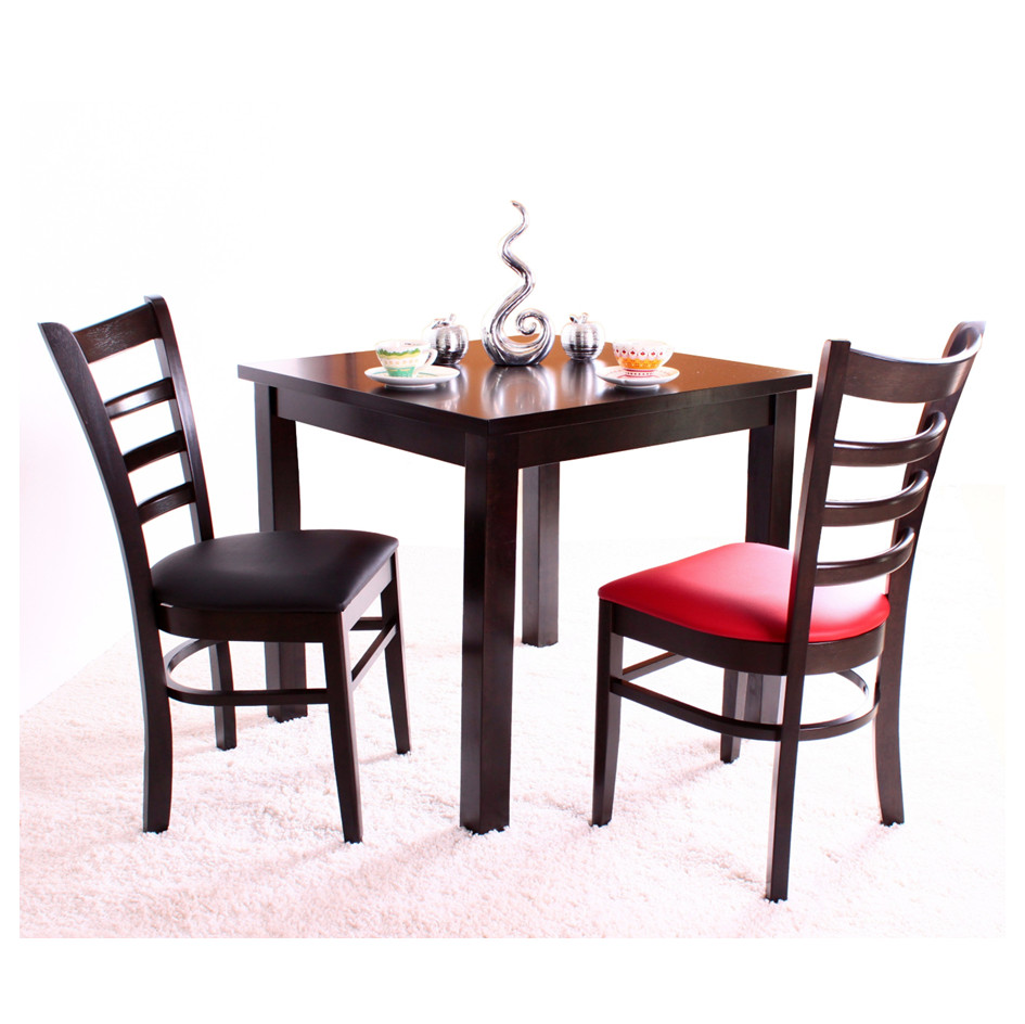Tisch 80 x 80 cm mit 2 Stühlen