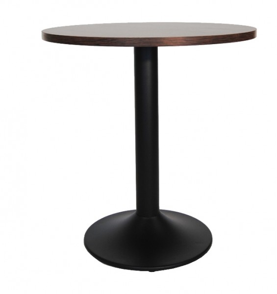 Metalltisch DUCA mit Tischplatte Melamin, nussbaum dunkel 70 cm 