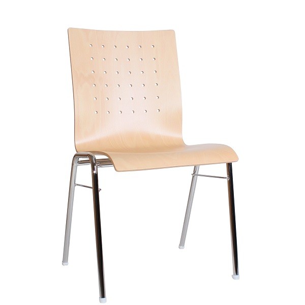 ergonomischer und stabiler Stapelstuhl | Holzschalenstuhl COMBISIT A48 