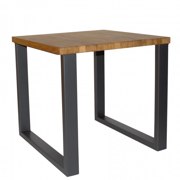 Metalltisch / Kufentisch Kufentischgestell URBINO Tischplatte aus massiver Eiche