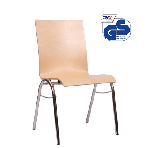 Holzschalenstuhl / Stapelstuhl COMBISIT B40 ohne Sitz- und Rückenpolster