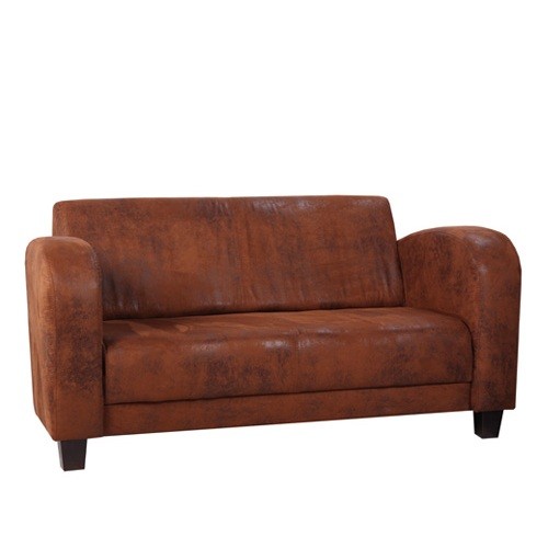 2-Sitzer-Couch CORBY in Bezugsstoff Microvelours in Wildlederoptik 