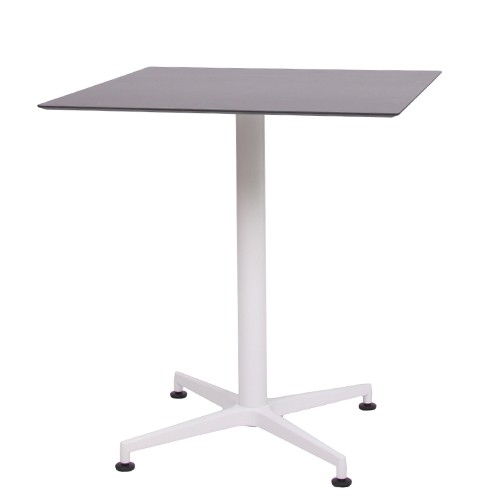 Tisch VISION Gestell weiß mit HPL-Kompakt-Tischplatte schwarz