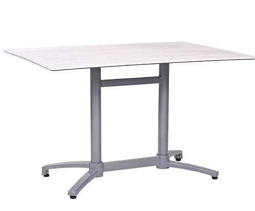 Outdoor Klapptisch - stapelbar, Farbe des Gestells: silber matt