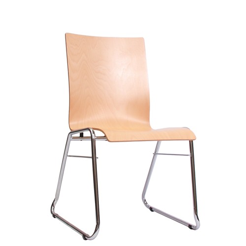 Holzschalenstuhl / Stapelstuhl COMBISIT C40 ohne Sitz- und Rückenpolster