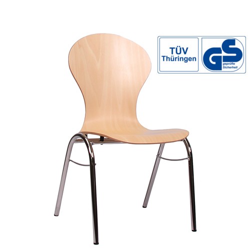 Holzschalenstuhl / Stapelstuhl COMBISIT B10 ohne Sitzpolster
